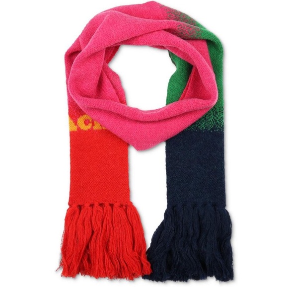 Coach wool Colorblocked Ombré Knit Scarf - Picture 10 of 11